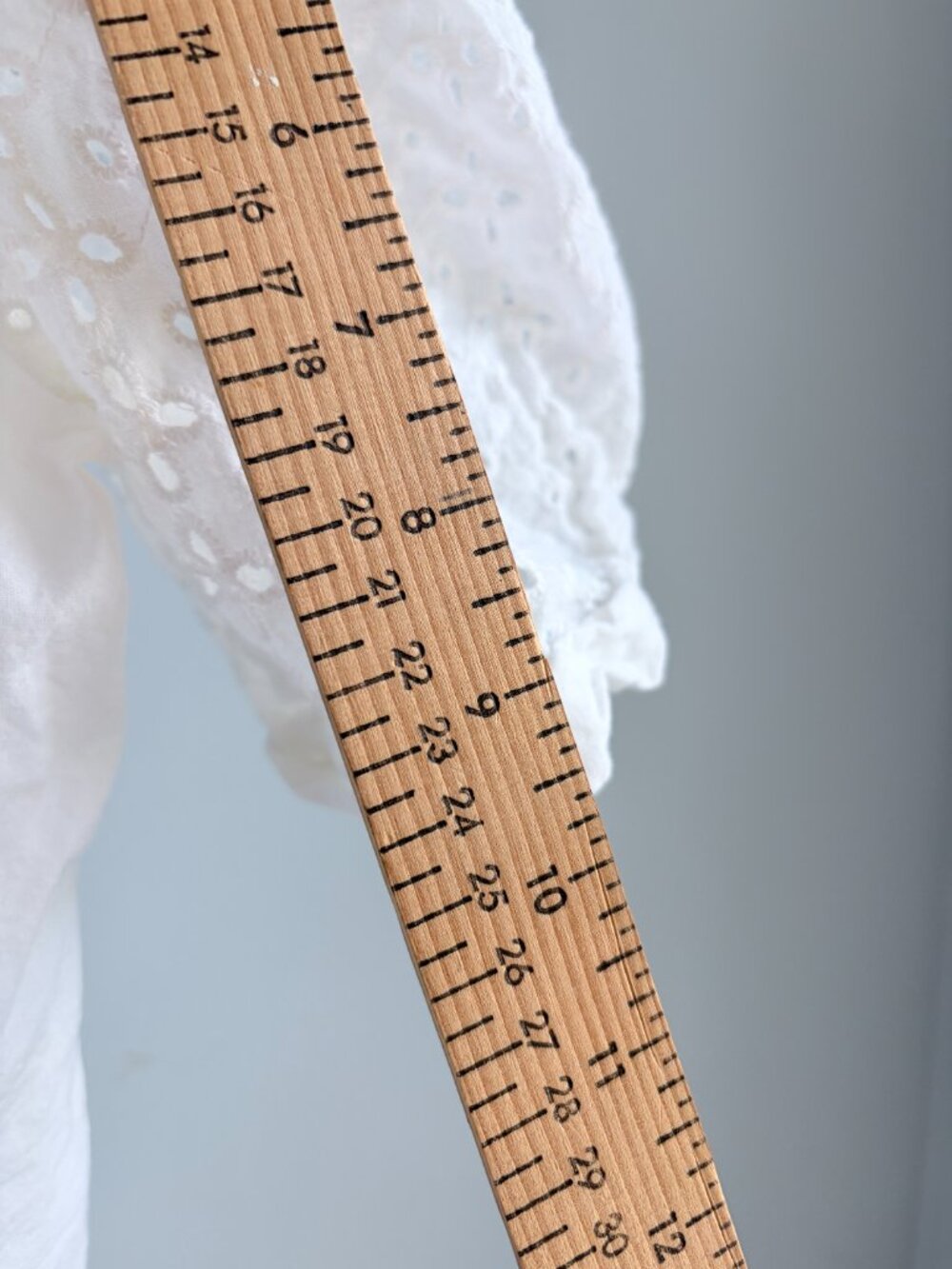 Milk & Honey White Eyelet Cropped Top Puff Sleeve Cotton Boho Blouse Sz S - Picture 5 of 8